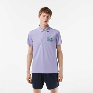 Purple Lacoste Sport Miami Open Edition Pique Polo | EZODKR-504