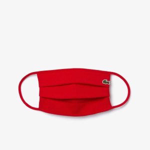 Red Lacoste L.12.12 Cotton Pique' Face Protection Mask | FHYUGE-071