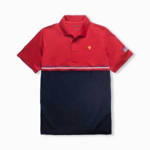 Red / Navy Blue / White Lacoste Presidents Cup SPORT Polo | ZRKQCP-924