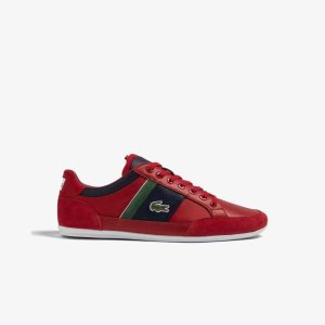 Red/Navy Lacoste Chaymon Sneakers | EAWIRD-097