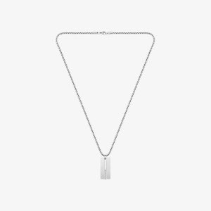 Silver Lacoste Adventurer Necklace | ZXBEPM-523