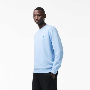 Turquoise Lacoste Classic Fit Speckled Print Fleece Sweatshirt | LANFMQ-632