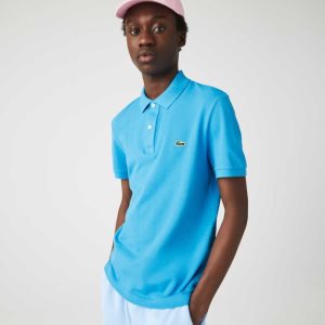 Turquoise Lacoste Original L.12.12 Slim Fit Petit Pique Cotton Polo | GNURHP-507