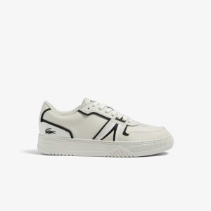 White/Black Lacoste L001 Baseline Leather Sneakers | PNWVKS-123