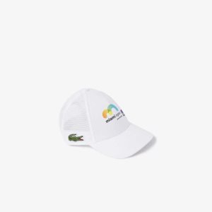 White Lacoste Miami Open Hat | GIAYXT-173