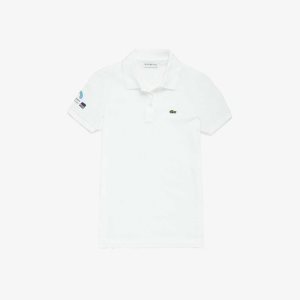White Lacoste Miami Open Slim Fit Polo | XAHJKP-809