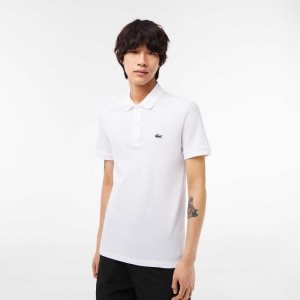 White Lacoste Original L.12.12 Slim Fit Petit Pique Cotton Polo | ZBYRHI-290