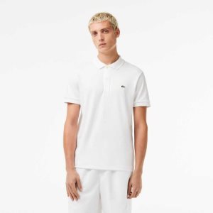 White Lacoste Regular Fit Ultra Soft Cotton Jersey Polo | VXZLRH-407