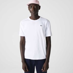 White Lacoste SPORT Breathable T-Shirt | KFBAHP-239