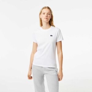 White Lacoste SPORT Organic Cotton Jersey T-Shirt | GPJMZC-710