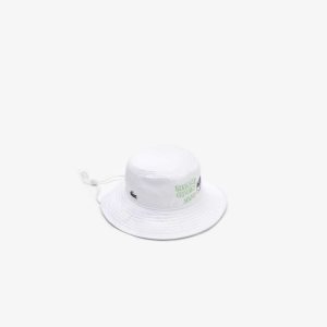 White Lacoste Sport Miami Open Edition Hat | RDEGNW-761