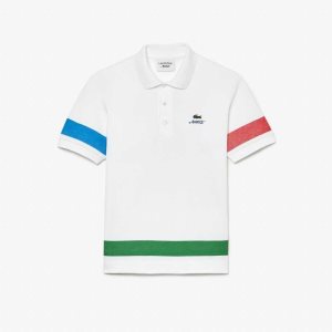 White Lacoste x AWAKE NY Color-block Cotton Pique Polo | GOZMPY-378