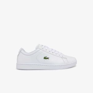 White/White Lacoste Carnaby BL Leather Sneakers | STIXJG-349