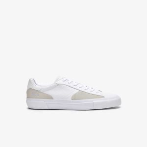 White/White Lacoste L006 Leather Sneakers | PSBMCJ-810