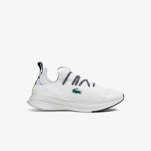 Wht/Off Wht Lacoste Run Spin Comfort Sneakers | AWJURB-289