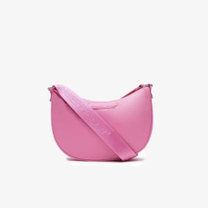 Wild Rose Corrida Lacoste Contrast Branding Halfmoon Bag | ZWLHBR-974