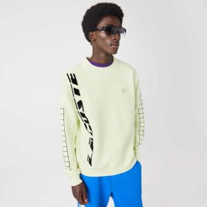 Yellow Lacoste Loose Fit Pique Sweatshirt | YKLGSJ-561