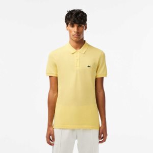 Yellow Lacoste Original L.12.12 Slim Fit Petit Pique Cotton Polo | CTKFMZ-097