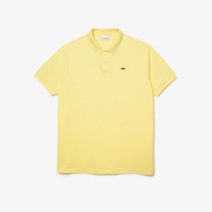 Yellow Lacoste Tall Fit Cotton Petit Pique Polo | LJWFVG-586