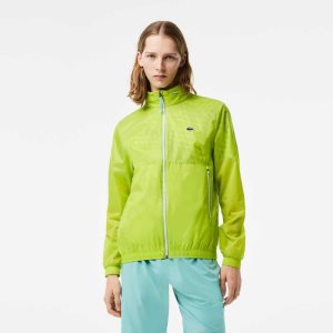 Yellow Lacoste Tennis x Novak Djokovic Zip Jacket | WDNEPF-562