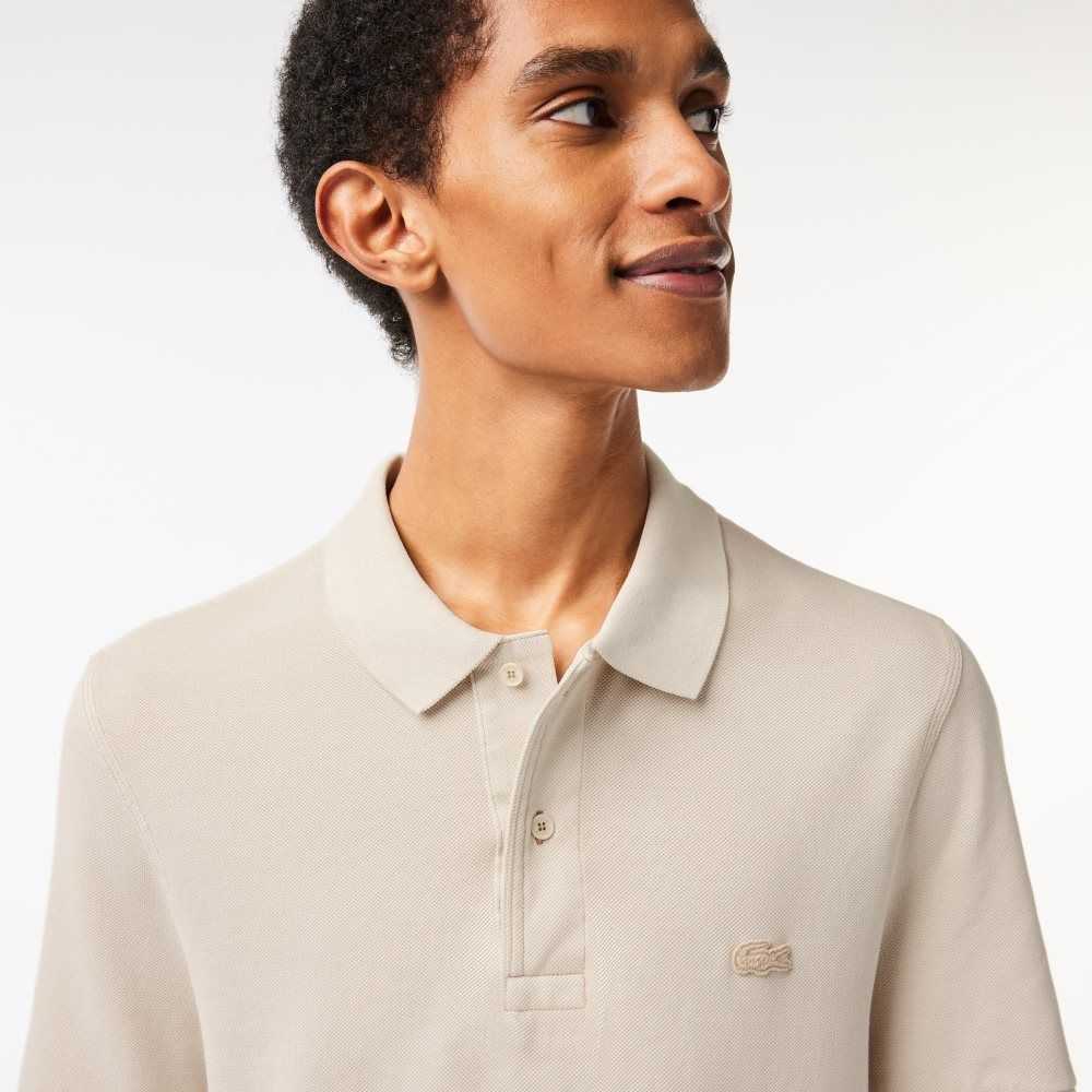 Beige Lacoste Organic Cotton Polo | AMIKCN-917