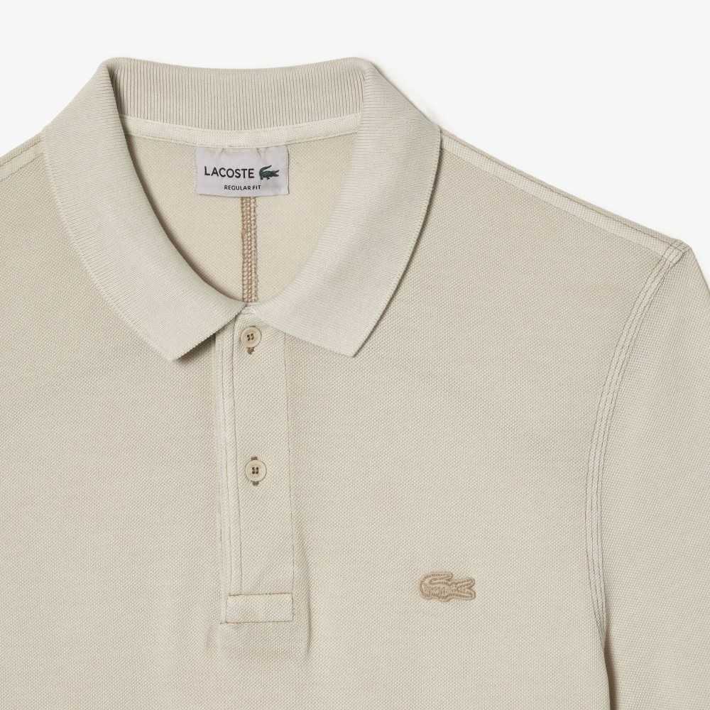 Beige Lacoste Organic Cotton Polo | AMIKCN-917