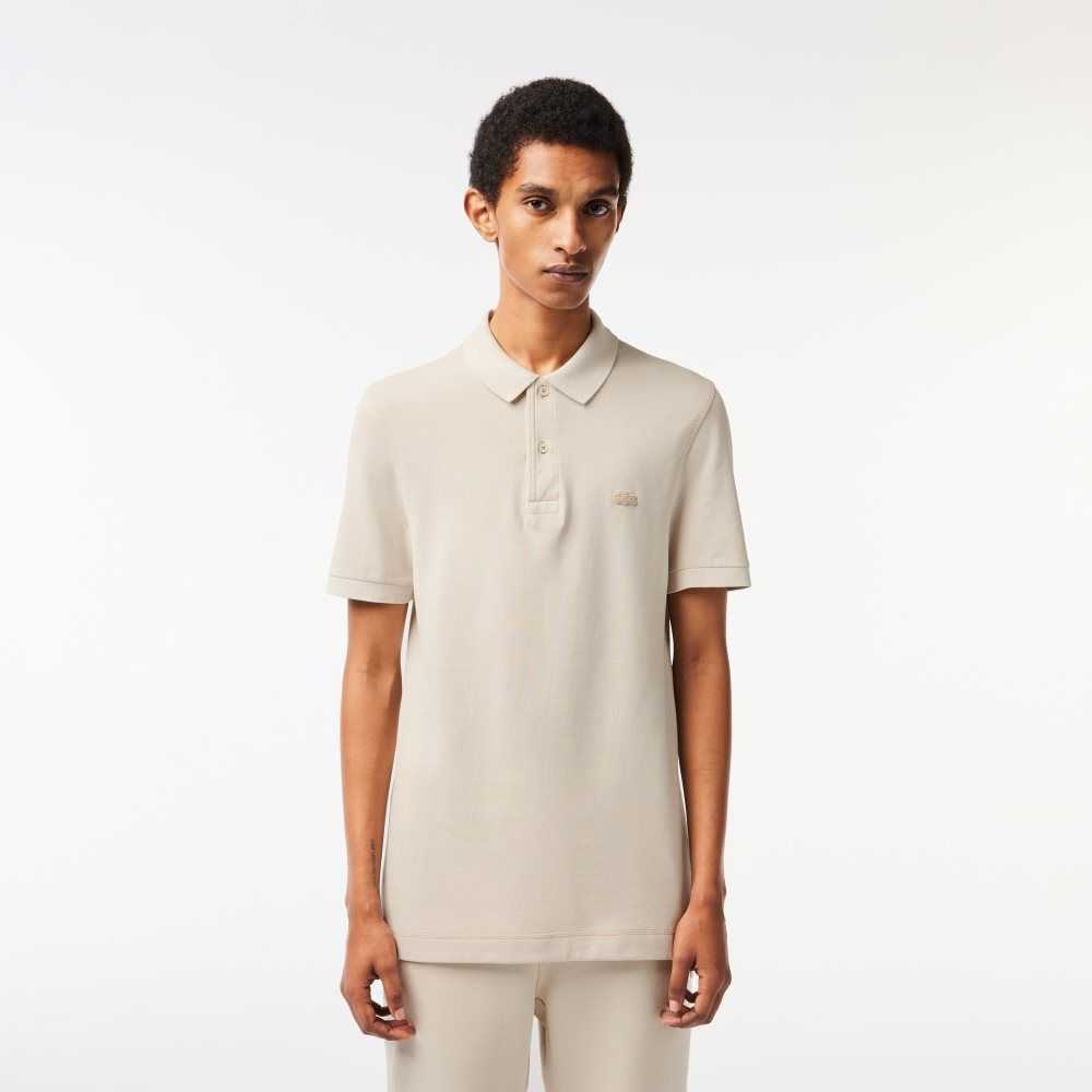 Beige Lacoste Organic Cotton Polo | AMIKCN-917