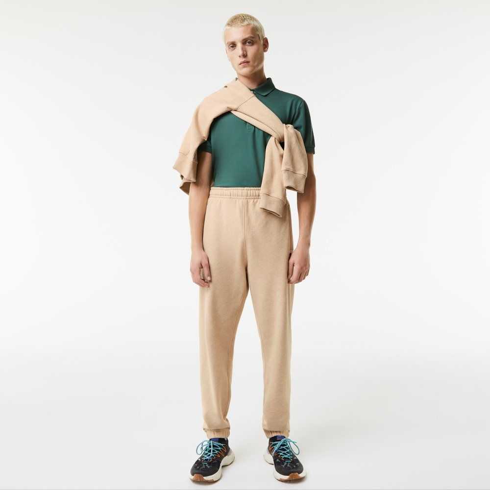 Beige Lacoste Print Trackpants | OWNCAH-012