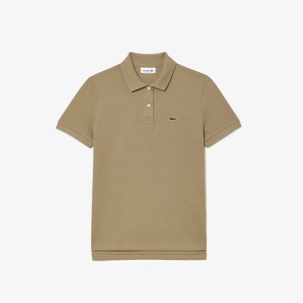 Beige Lacoste Regular Fit Soft Cotton Petit Pique Polo | JZRFSU-826