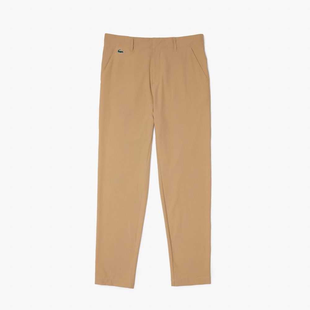 Beige Lacoste SPORT Stretch Golf Chinos | PAHIJO-021