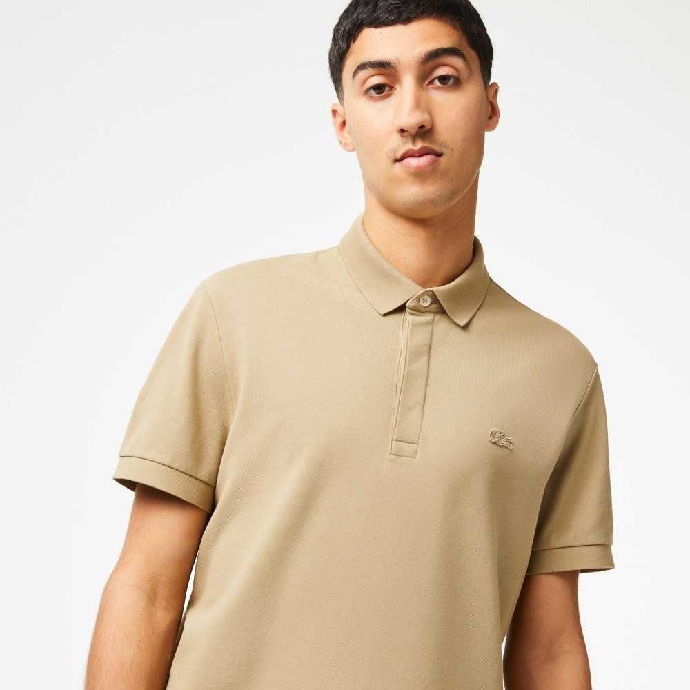 Beige Lacoste Smart Paris Polo Stretch Cotton | CKXNBS-539