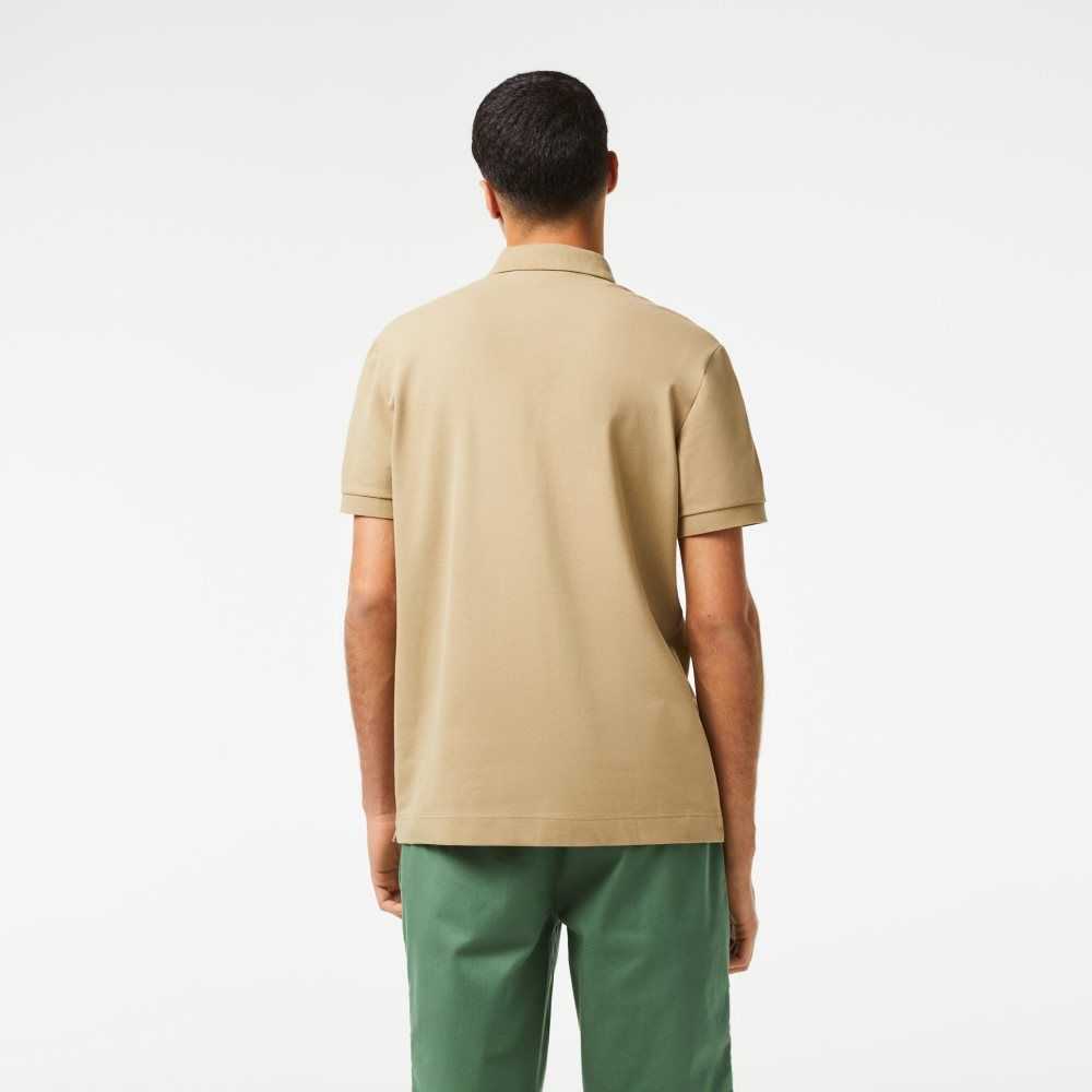 Beige Lacoste Smart Paris Polo Stretch Cotton | CKXNBS-539