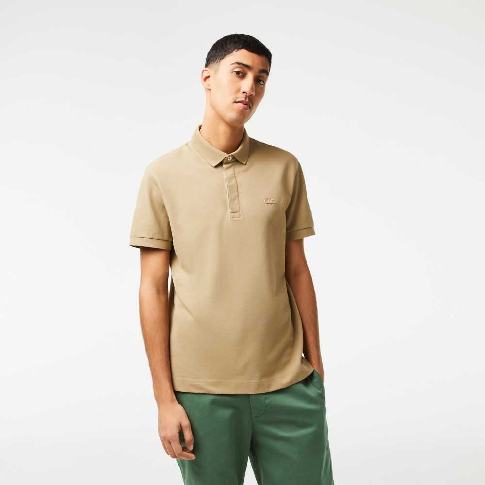 Beige Lacoste Smart Paris Polo Stretch Cotton | CKXNBS-539