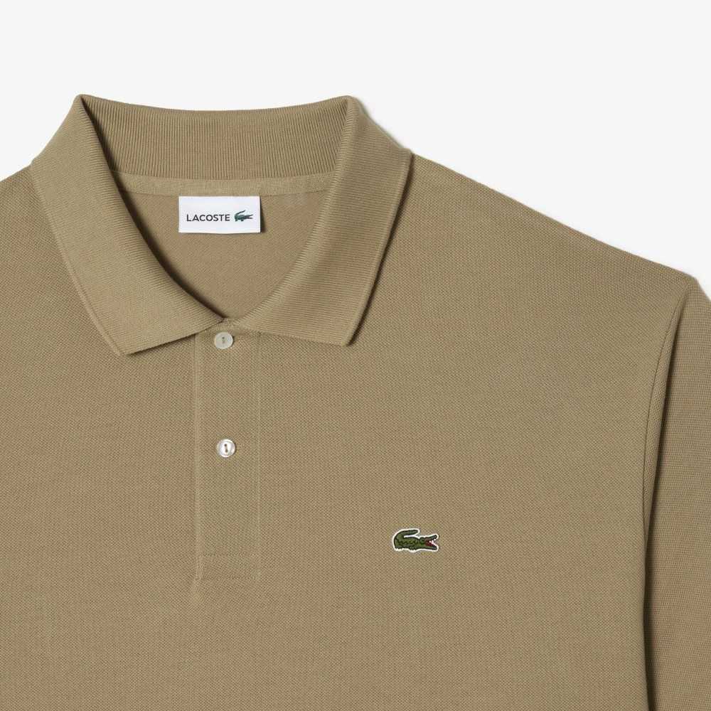 Beige Lacoste Tall Fit Cotton Petit Pique Polo | EMBDZV-837