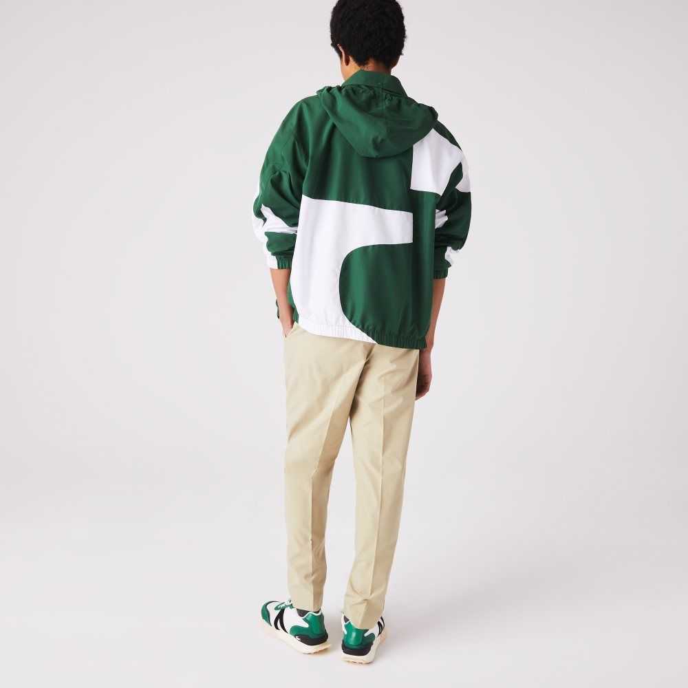 Beige Lacoste Water-Resistant Tracksuit Pants | XDBKPS-476