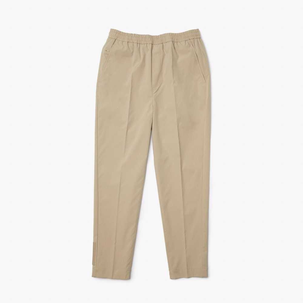 Beige Lacoste Water-Resistant Tracksuit Pants | XDBKPS-476