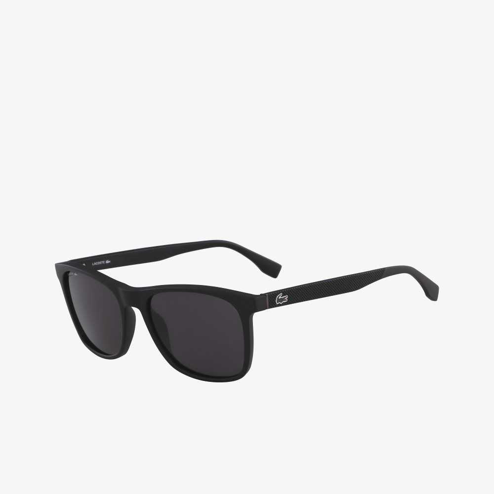 Black/Blue Lacoste Modified Rectangle L.12.12 Premium Sunglasses | GRIBSN-809