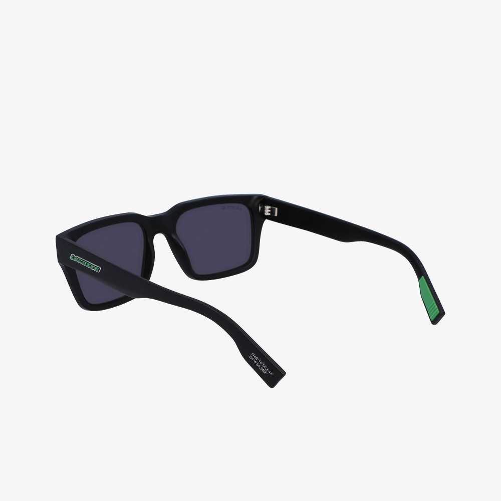 Black/Blue Lacoste Rectangle Active Sunglasses | ZTMXPH-157