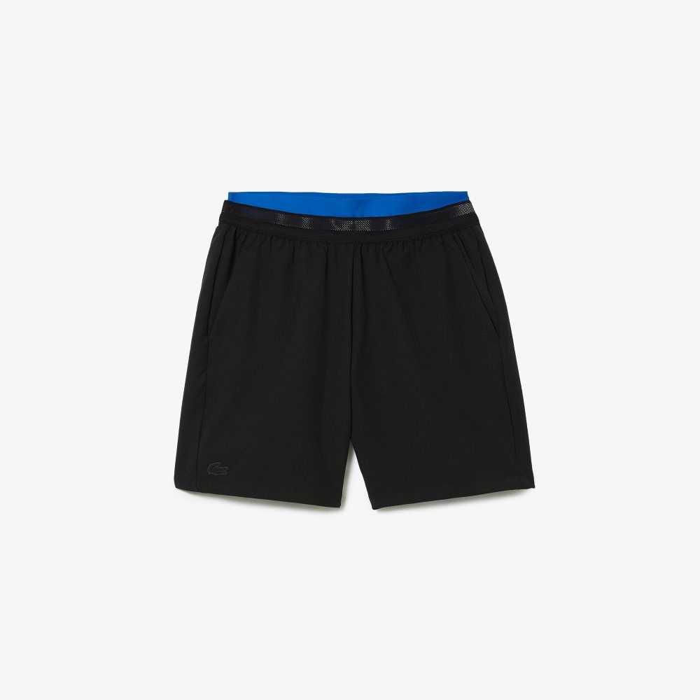 Black / Blue Lacoste SPORT Built-In Liner 3-in-1 Shorts | OJLIKP-627