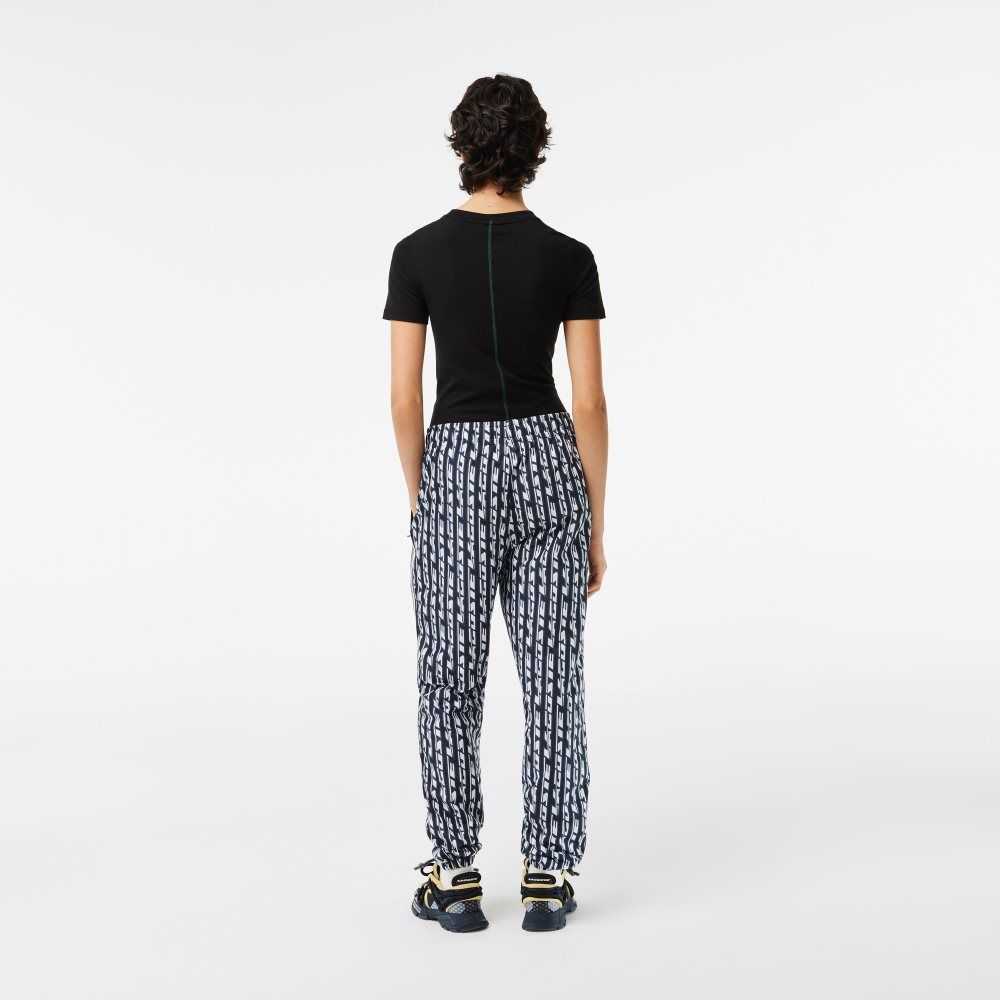 Black / Blue / White Lacoste Track Pants with Logo Print | ARXEDC-382