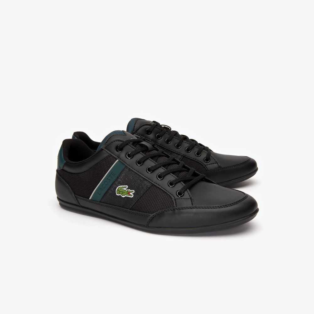 Black/Dark Green Lacoste Chaymon Synthetic And Textile Sneakers | BRFHNE-439