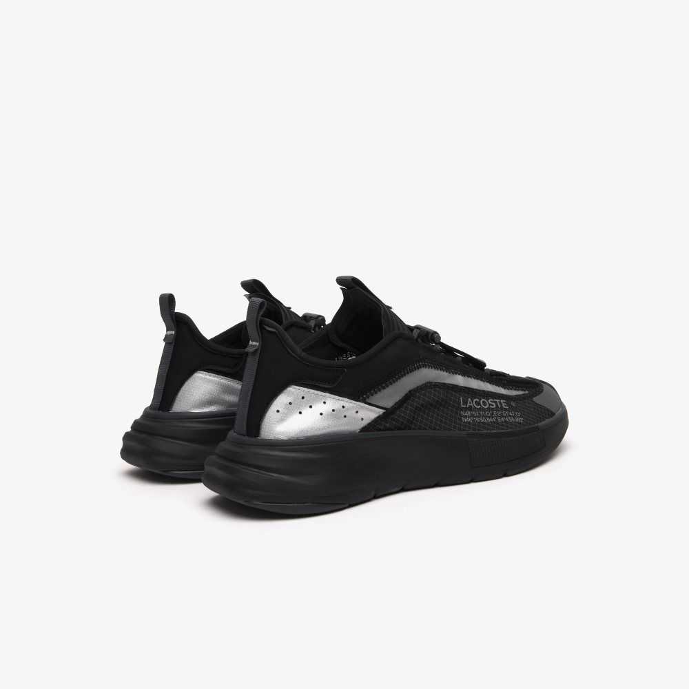 Black / Grey Lacoste Odyssa Lite Nylon and Mesh Sneakers | EALGSJ-920