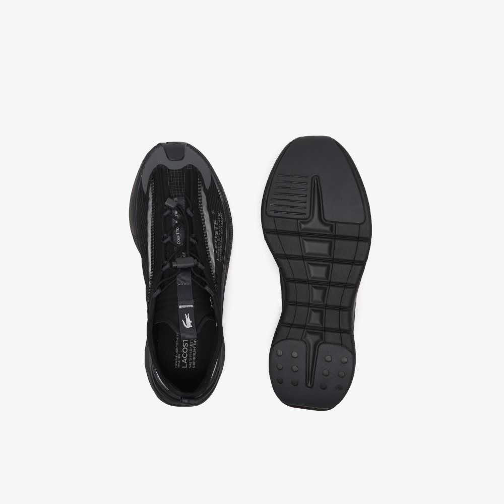 Black / Grey Lacoste Odyssa Lite Nylon and Mesh Sneakers | EALGSJ-920