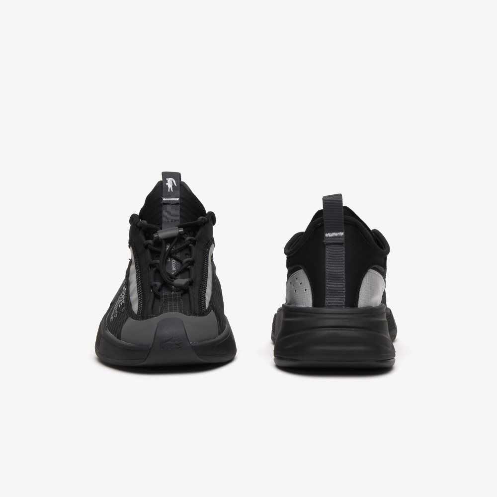 Black / Grey Lacoste Odyssa Lite Nylon and Mesh Sneakers | EALGSJ-920