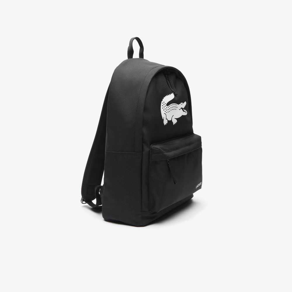 Black Lacoste Backpack with Laptop Pocket | ILTKVP-941