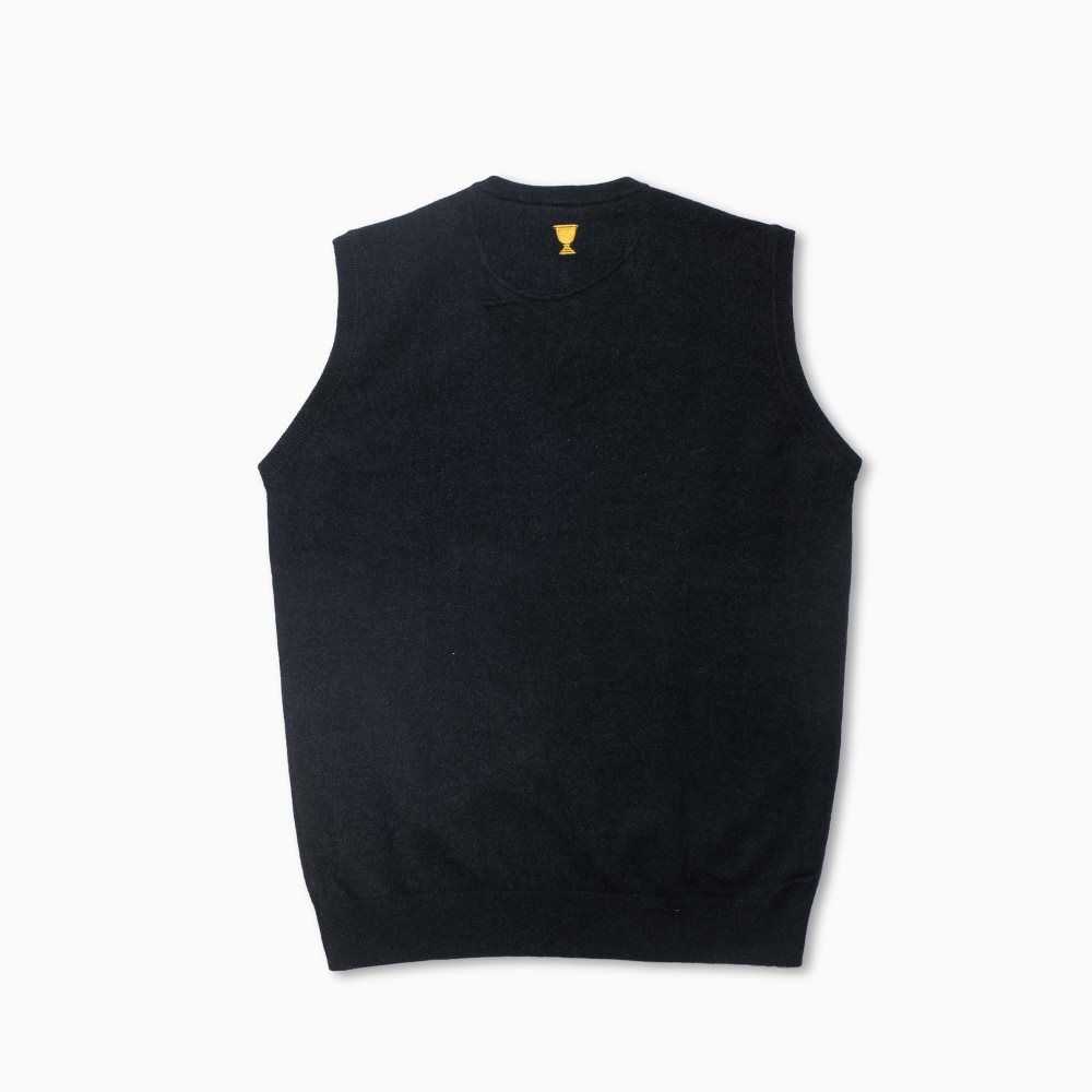 Black Lacoste Cashmere Sweater Vest | XRVEQA-931