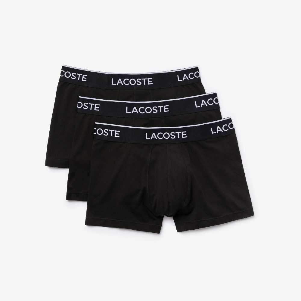 Black Lacoste Casual Boxer Brief 3-Pack | LEMBNS-481