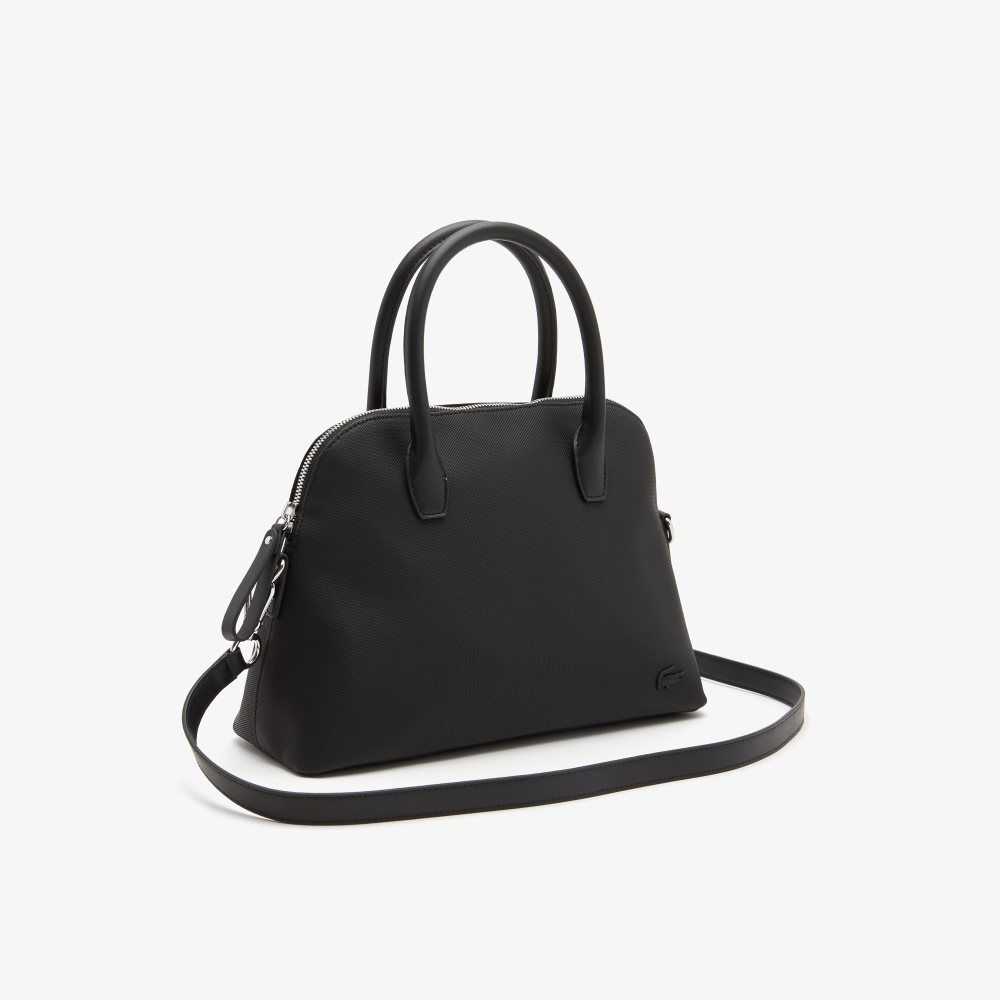 Black Lacoste Detachable Strap Bugatti Bag | STEAXF-208