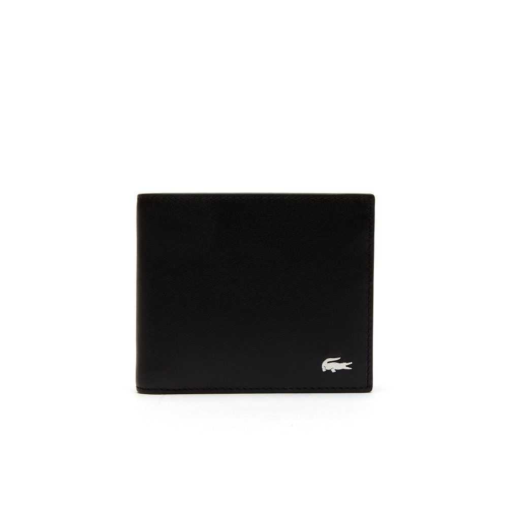 Black Lacoste Fitzgerald Leather Wallet And Card Holder Set | HOUEYJ-495