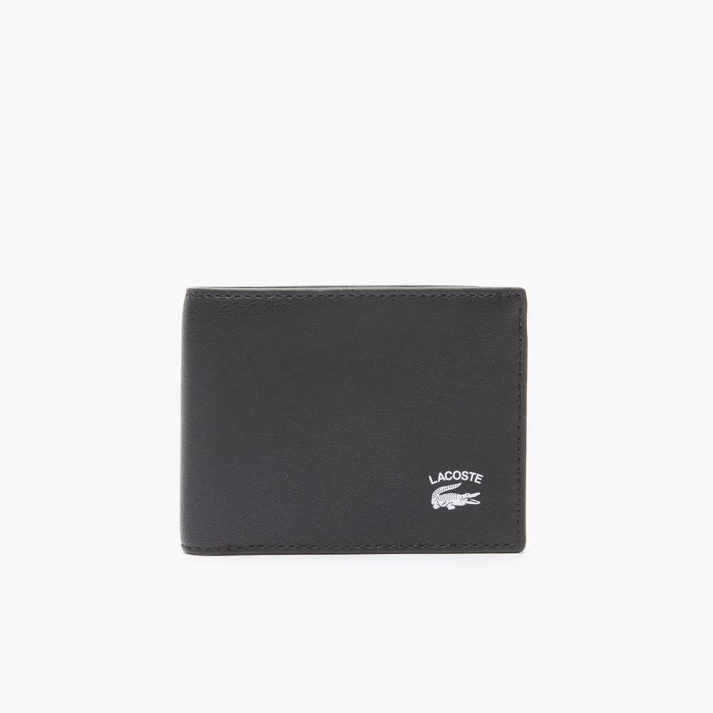 Black Lacoste Interior Card Slot Foldable Wallet | RQUAMN-539